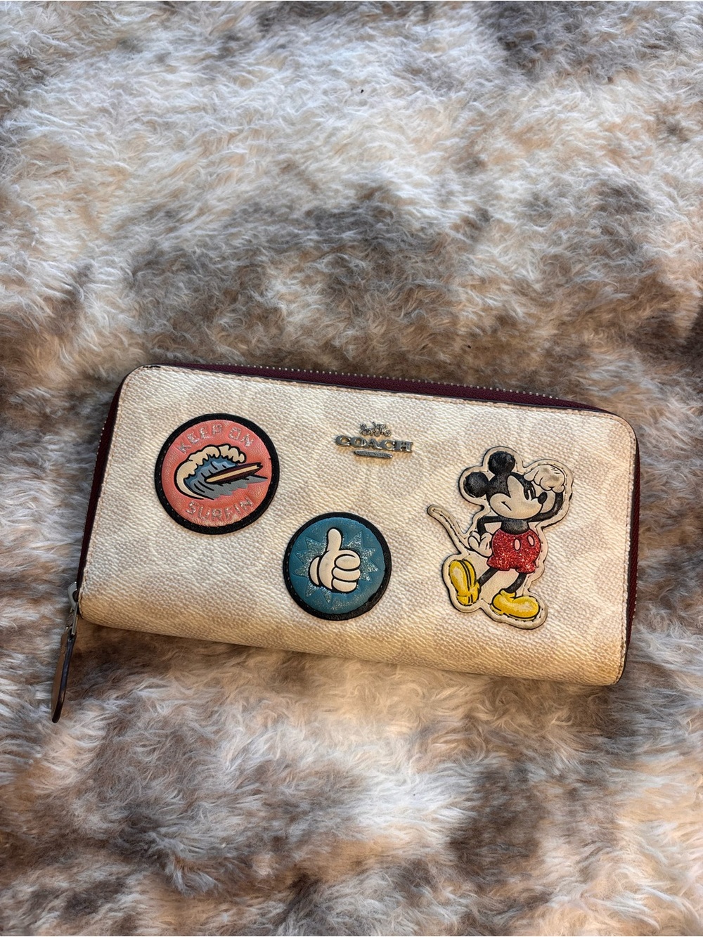 Coach x Disney Mickey Leather Zip Wallet